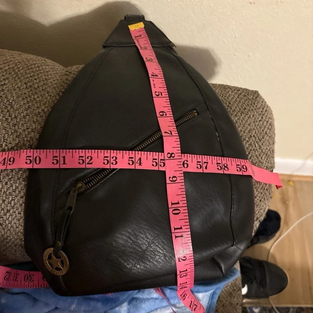 Vintage Faded Glory Crossbody Black Leather Women's Bag